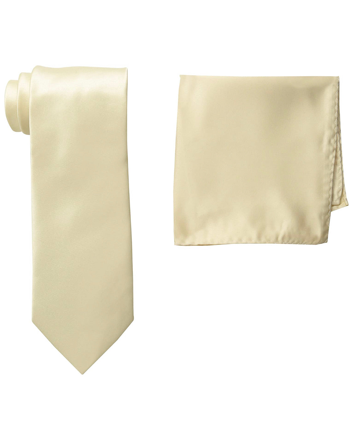 Stacy Adams Solid Ivory Tie and Hanky - On Time Fashions Tuscaloosa